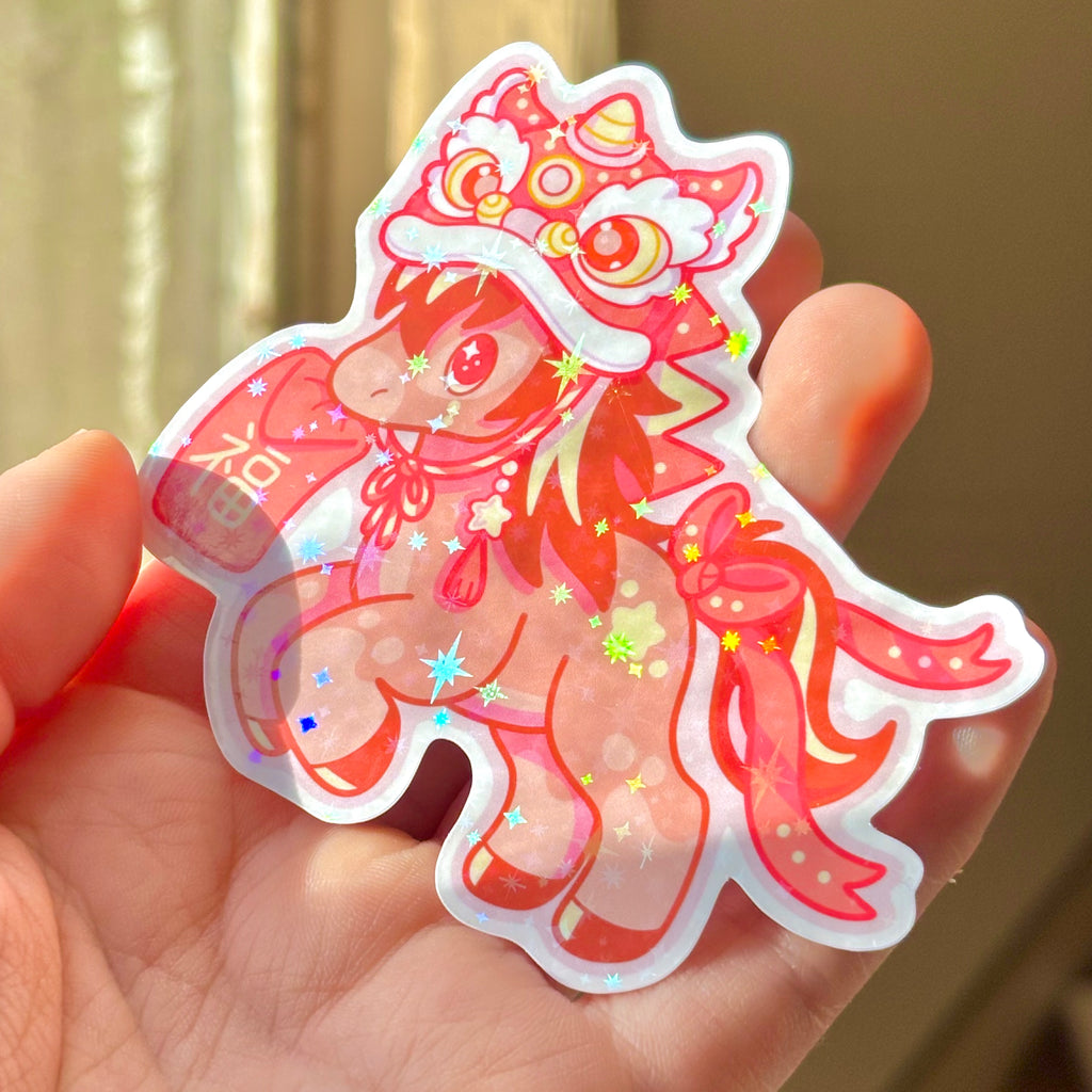“Lucky Year Horse” Die-Cut Sticker
